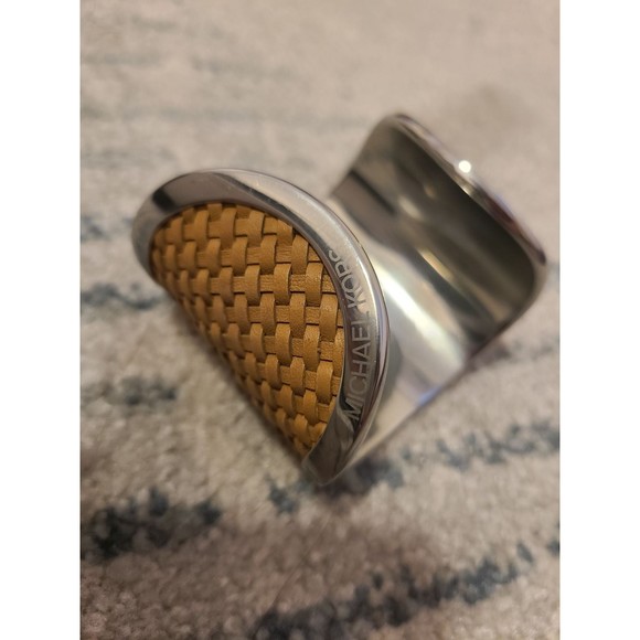 Michael Kors Woven Leather Cuff - Picture 4 of 6